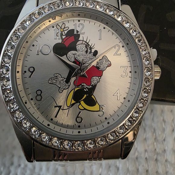 Disney Silver Watch with Mickey Mouse Design